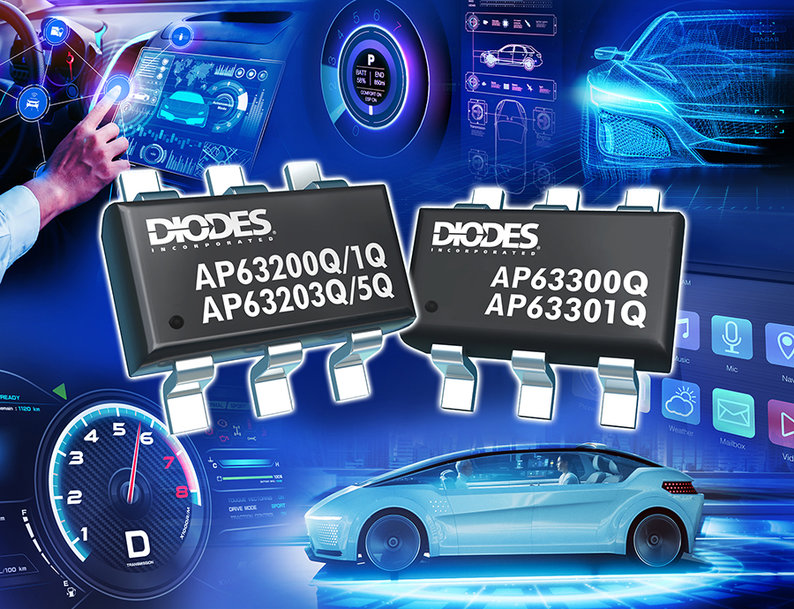 Kleine 3,8V-32V-Abwärtswandler von Diodes Incorporated für hocheffiziente Automotive-PoL-Anwendungen